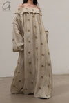 Mutedance 24 Spring/Summer Wide Shoulder Dress Series Silk MD-MD24SS47-QINGCI Celadon PM116
